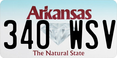 AR license plate 340WSV