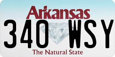 AR license plate 340WSY