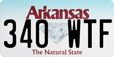 AR license plate 340WTF