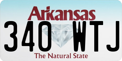 AR license plate 340WTJ