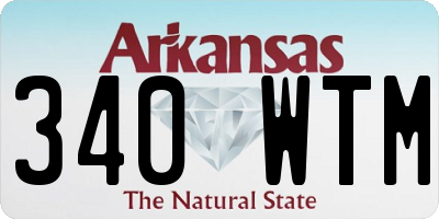 AR license plate 340WTM