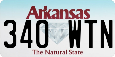 AR license plate 340WTN
