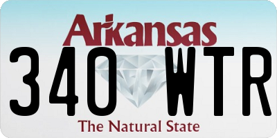 AR license plate 340WTR