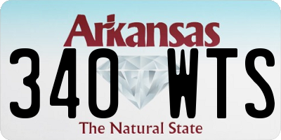 AR license plate 340WTS