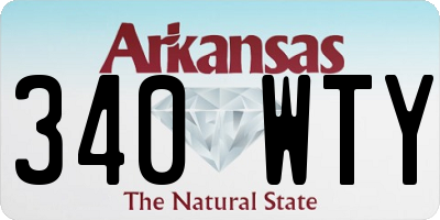 AR license plate 340WTY