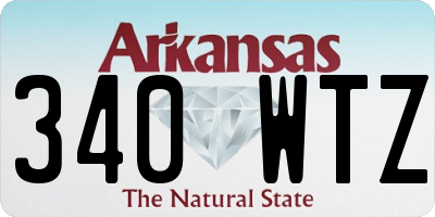 AR license plate 340WTZ