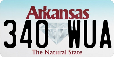 AR license plate 340WUA