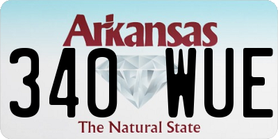 AR license plate 340WUE