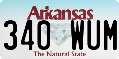 AR license plate 340WUM