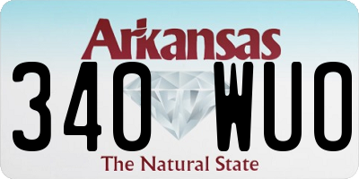 AR license plate 340WUO