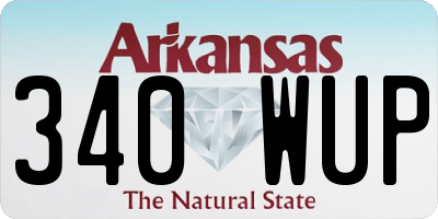 AR license plate 340WUP