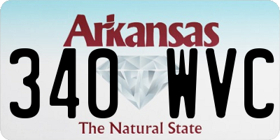 AR license plate 340WVC