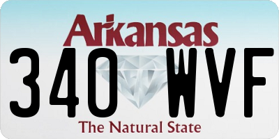 AR license plate 340WVF