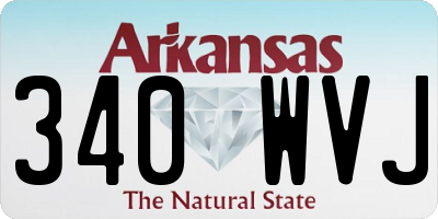 AR license plate 340WVJ