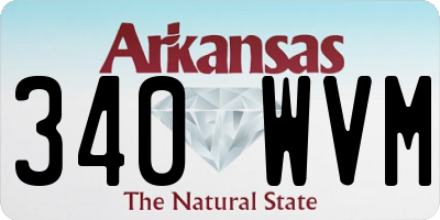 AR license plate 340WVM