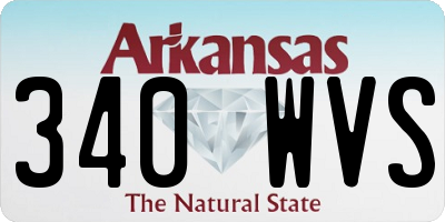AR license plate 340WVS