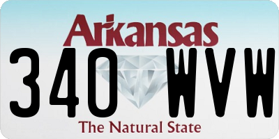 AR license plate 340WVW