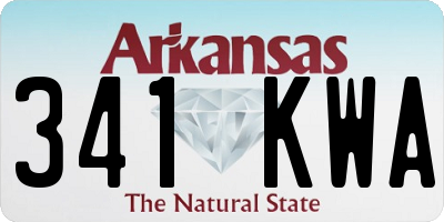 AR license plate 341KWA