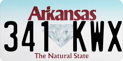 AR license plate 341KWX