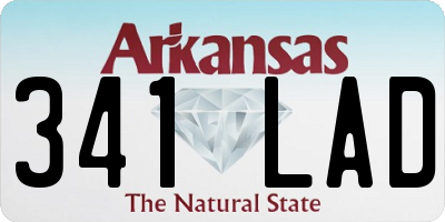 AR license plate 341LAD