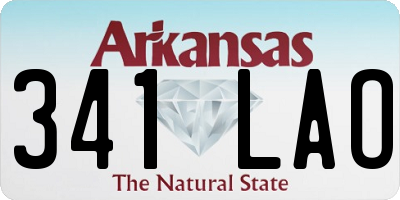 AR license plate 341LAO