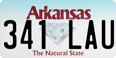 AR license plate 341LAU