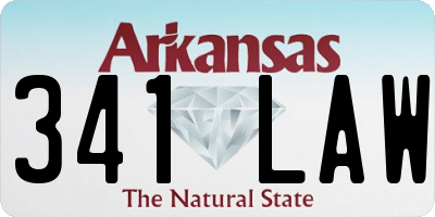 AR license plate 341LAW