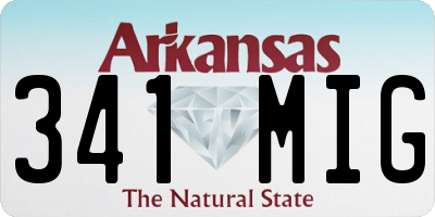 AR license plate 341MIG