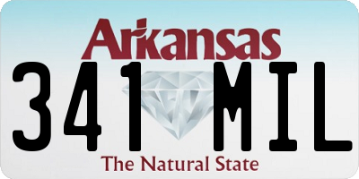 AR license plate 341MIL