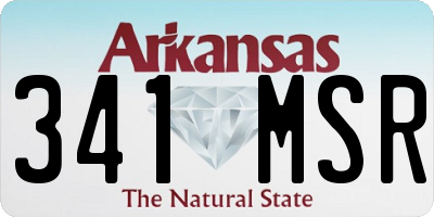 AR license plate 341MSR
