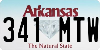 AR license plate 341MTW