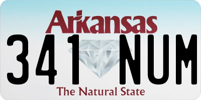 AR license plate 341NUM