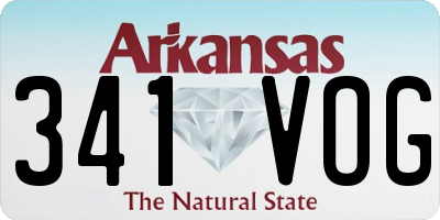 AR license plate 341VOG