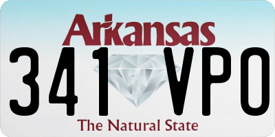 AR license plate 341VPO