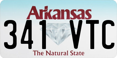 AR license plate 341VTC