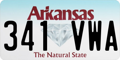 AR license plate 341VWA
