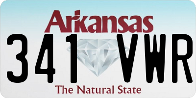 AR license plate 341VWR