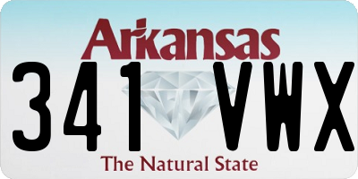 AR license plate 341VWX