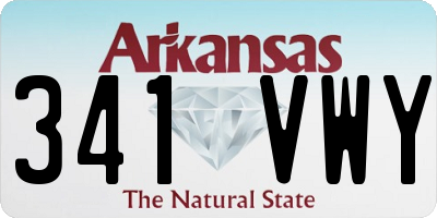 AR license plate 341VWY