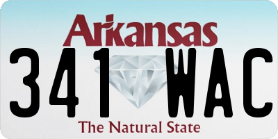 AR license plate 341WAC