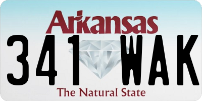 AR license plate 341WAK