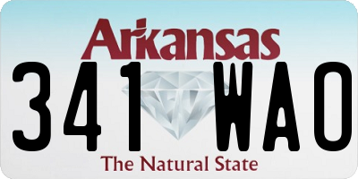 AR license plate 341WAO