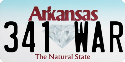 AR license plate 341WAR