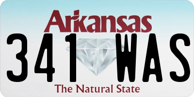 AR license plate 341WAS