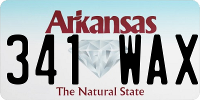 AR license plate 341WAX