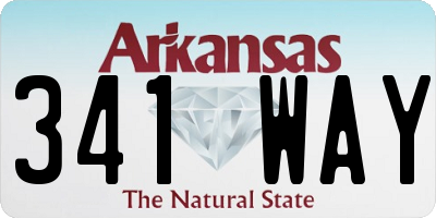 AR license plate 341WAY