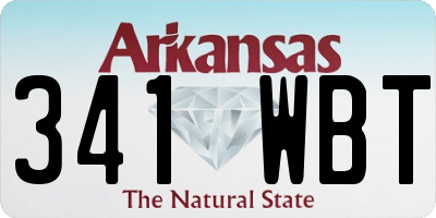 AR license plate 341WBT