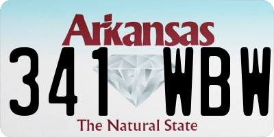 AR license plate 341WBW