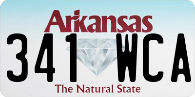 AR license plate 341WCA