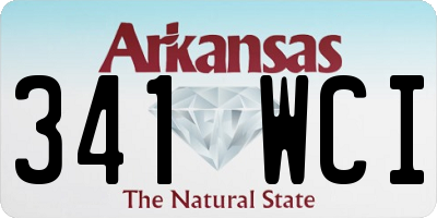 AR license plate 341WCI